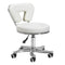 Taburete con Ruedas y Respaldo 9266 Blanco