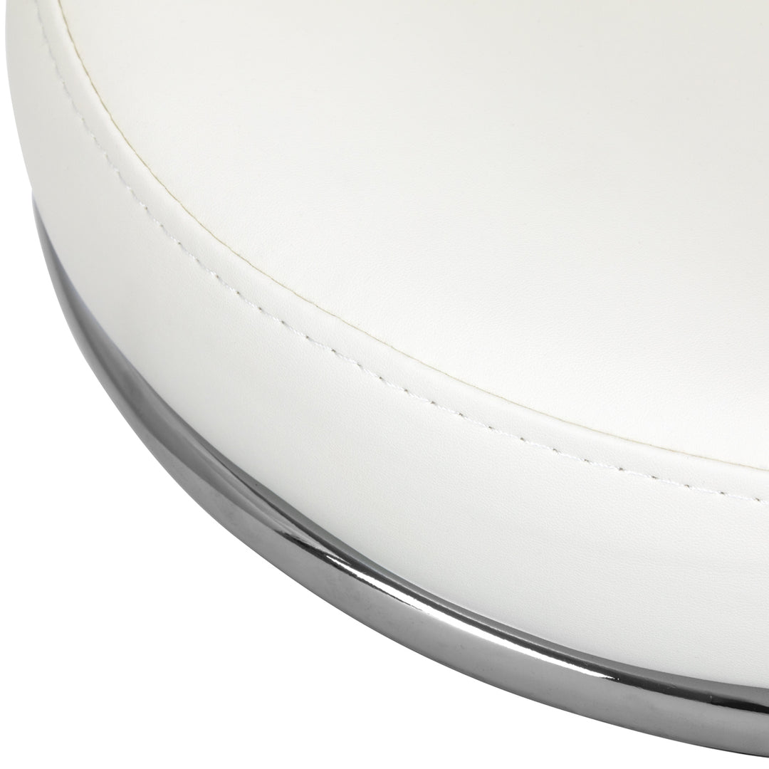 Taburete con Ruedas y Respaldo 9266 Blanco - imagen 5