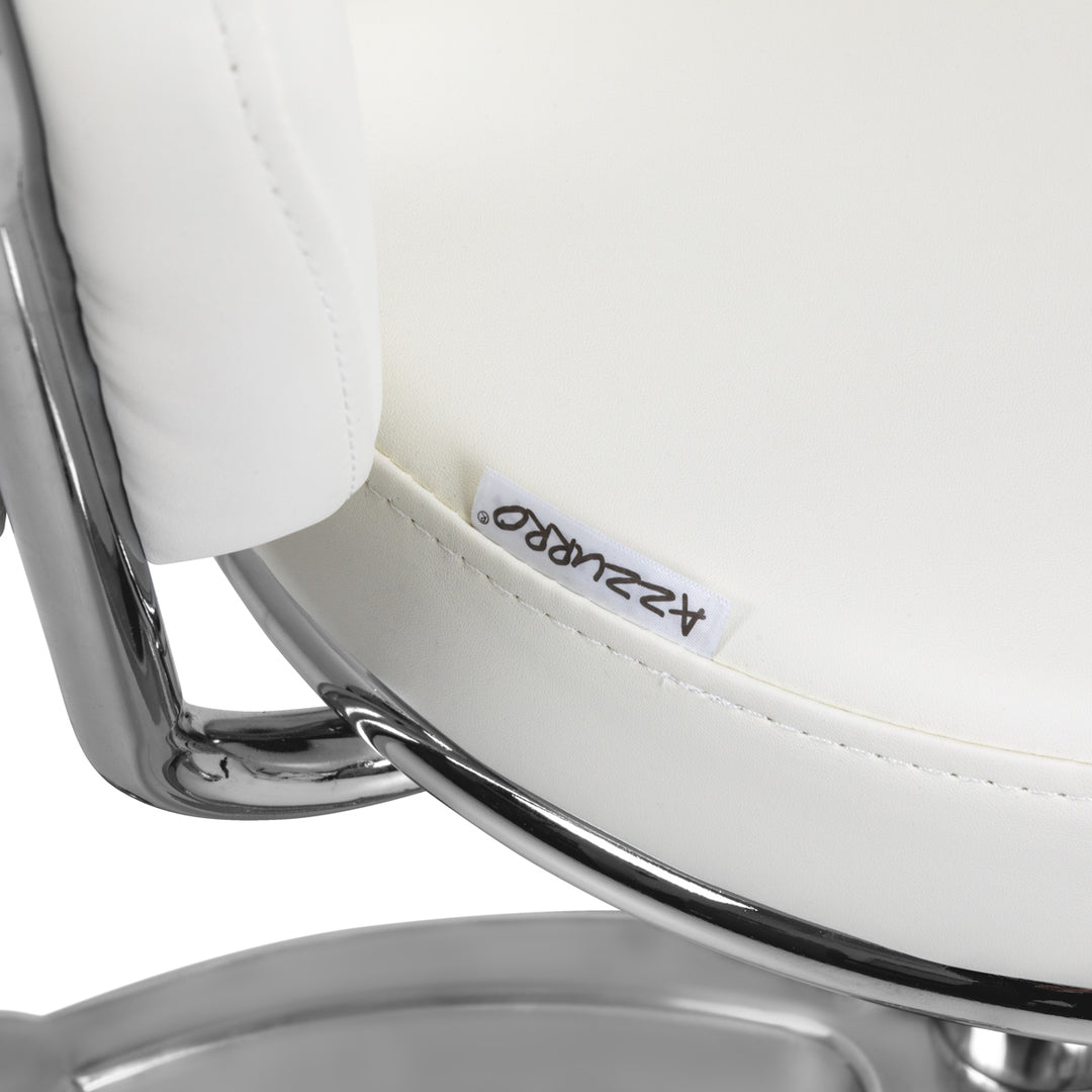 Taburete con Ruedas y Respaldo 9266 Blanco - imagen 7