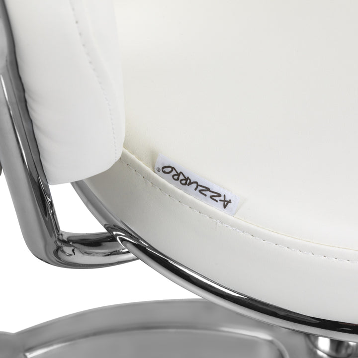 Taburete con Ruedas y Respaldo 9266 Blanco - imagen 7