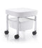 Taburete con Ruedas y Contenedor