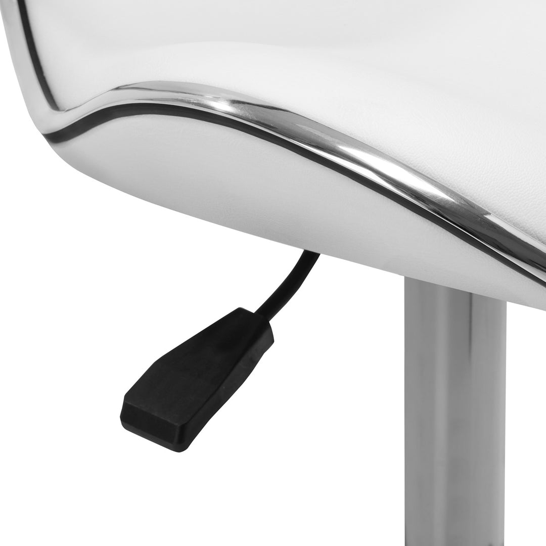 Taburete Ergonómico con Ruedas y Respaldo Gabbiano Q-4599 Blanco - imagen 6