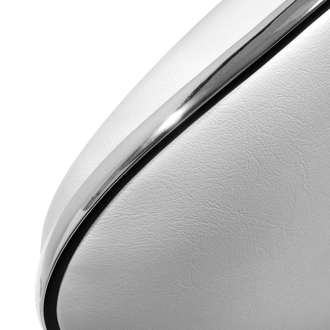 Taburete Ergonómico con Ruedas y Respaldo Gabbiano Q-4599 Blanco - imagen 7