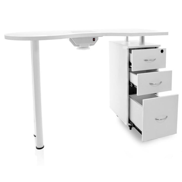 Mesa de manicura 2042 Blanco con aspiración 4