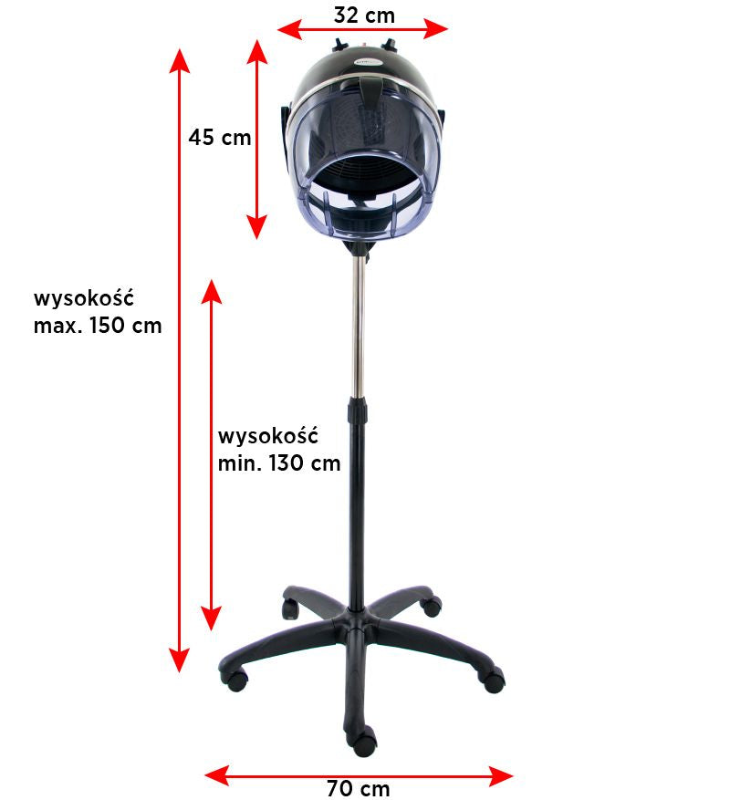Secador de Casco de Pie Gabbiano LI-202S con Doble Velocidad Negro - imagen 6