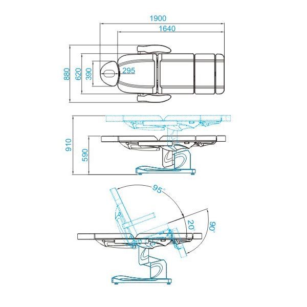 Sillón Eléctrico Azzurro 708A 4 Blanco 3