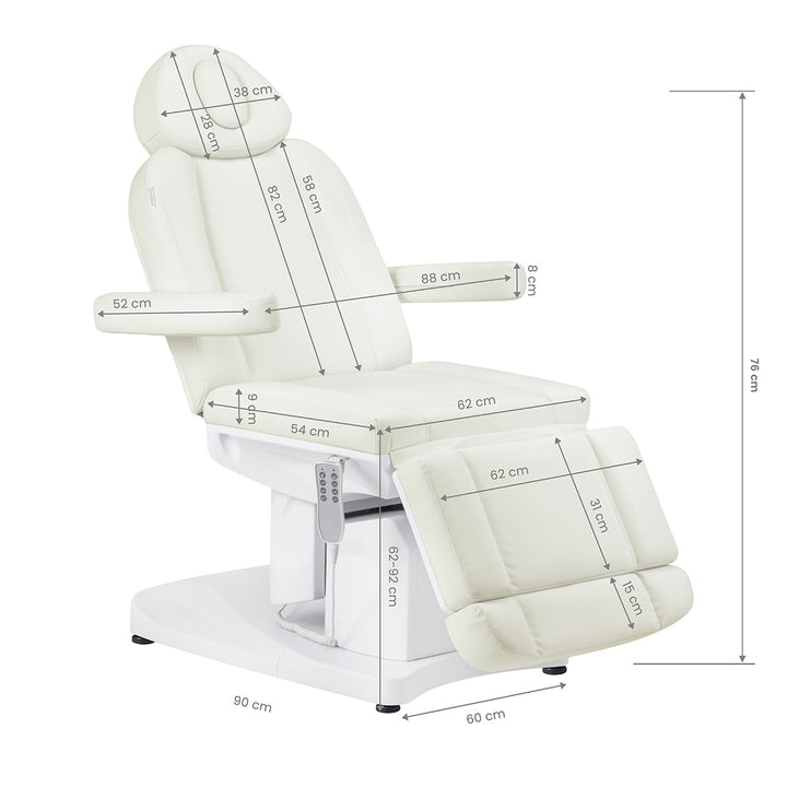 Sillón Estético Eléctrico Azzurro 708A 4 Motores Blanco - imagen 14