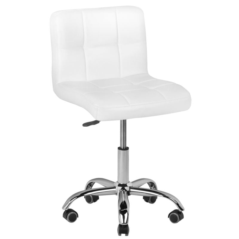 Silla Estética con Ruedas y Respaldo A-5299 Blanco