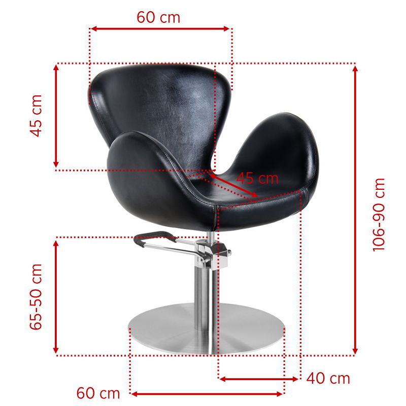 Sillón de peluquería Gabbiano Amsterdam Negro - imagen 2