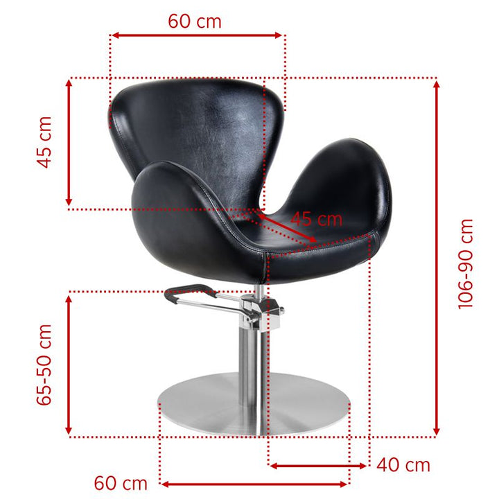Sillón de peluquería Gabbiano Amsterdam Negro - imagen 2
