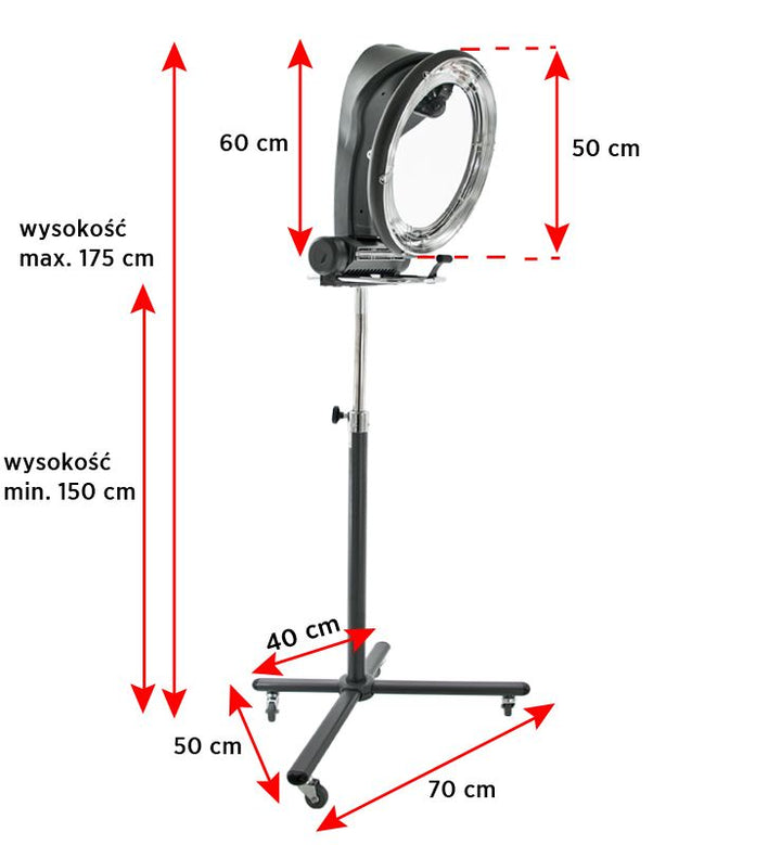 Secador de Casco de Pie Gabbiano Infrazón FL-101S Gris - imagen 7
