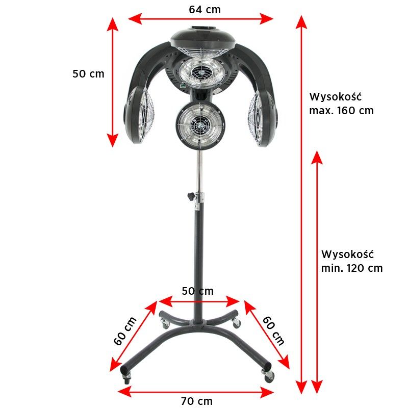 Secador de Casco de Pie Gabbiano Infrazón GL-505S Plata - imagen 6