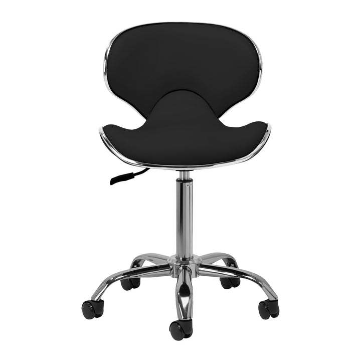 Taburete Ergonómico con Ruedas y Respaldo Gabbiano Q-4599 Negro - imagen 3