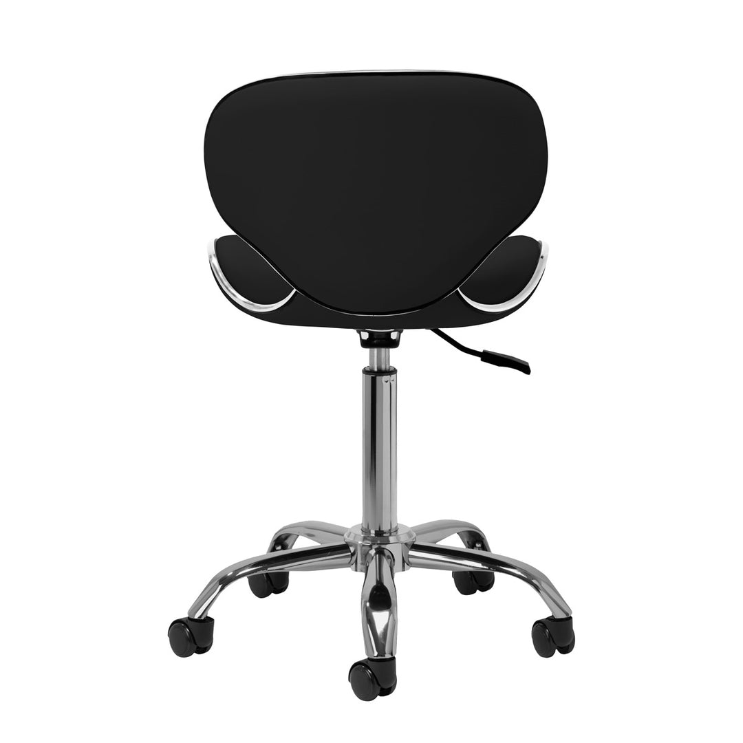 Taburete Ergonómico con Ruedas y Respaldo Gabbiano Q-4599 Negro - imagen 4