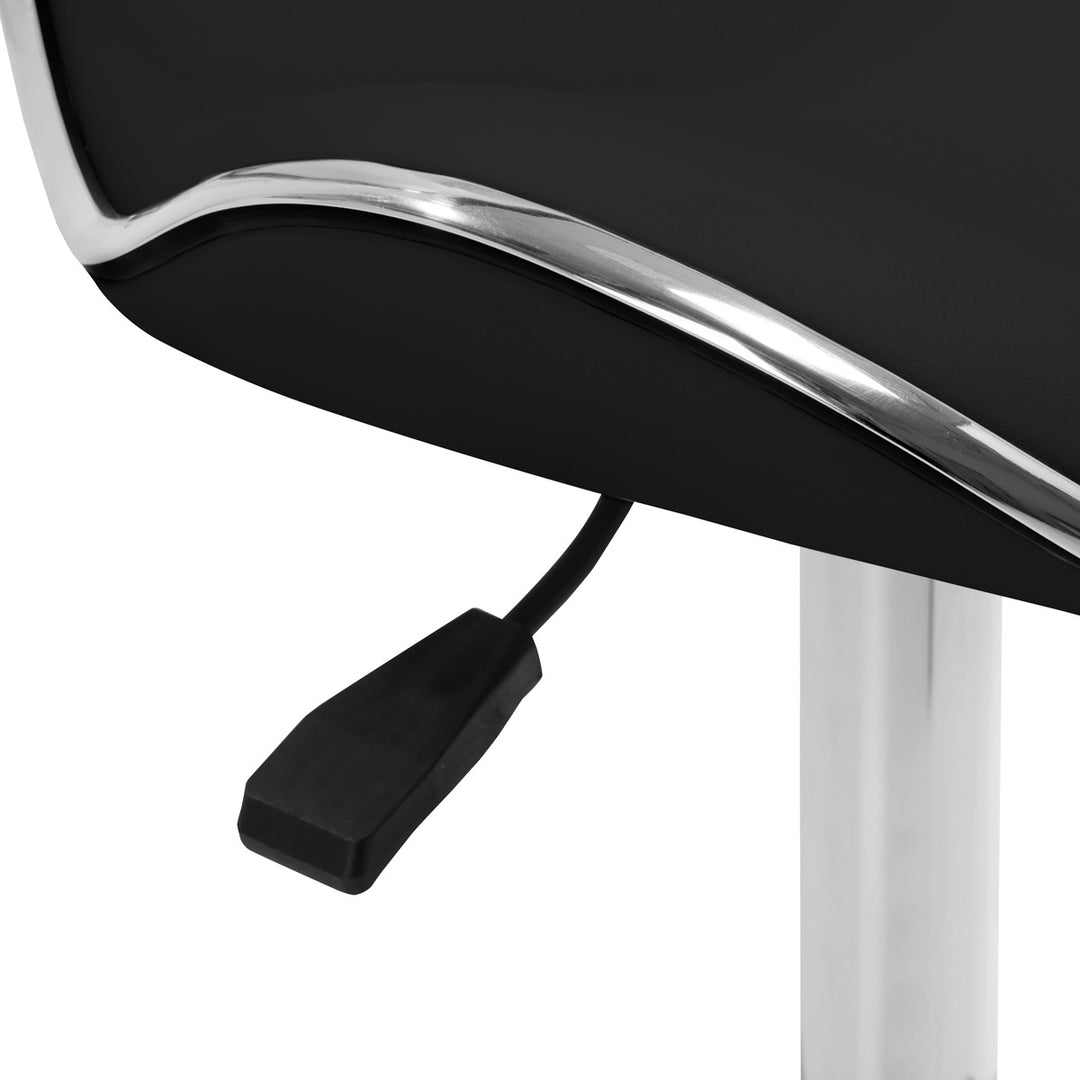 Taburete Ergonómico con Ruedas y Respaldo Gabbiano Q-4599 Negro - imagen 6