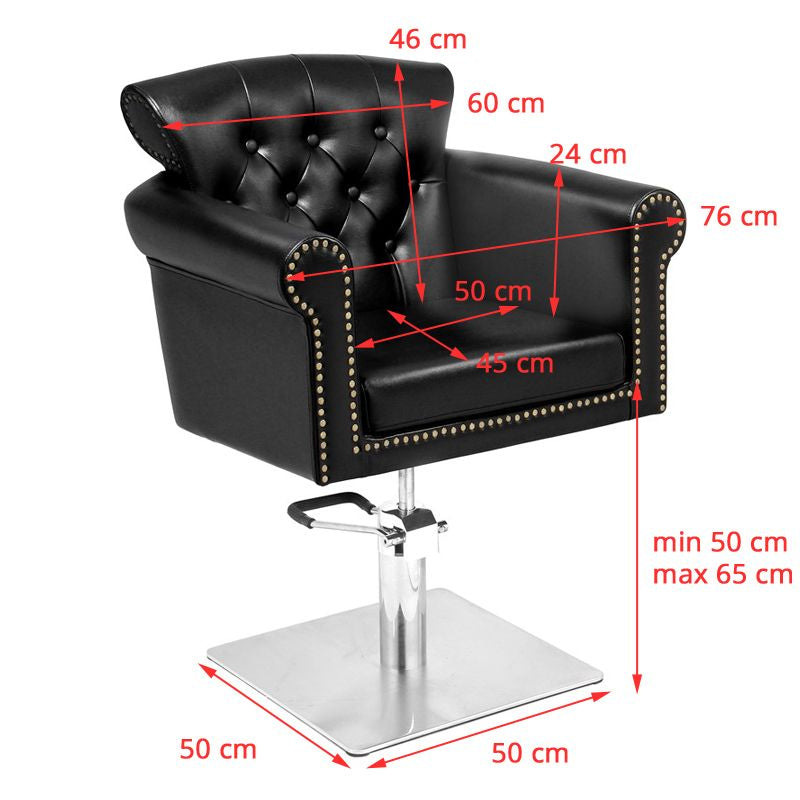 Sillón de peluquería Gabbiano Berlin Negro - imagen 2