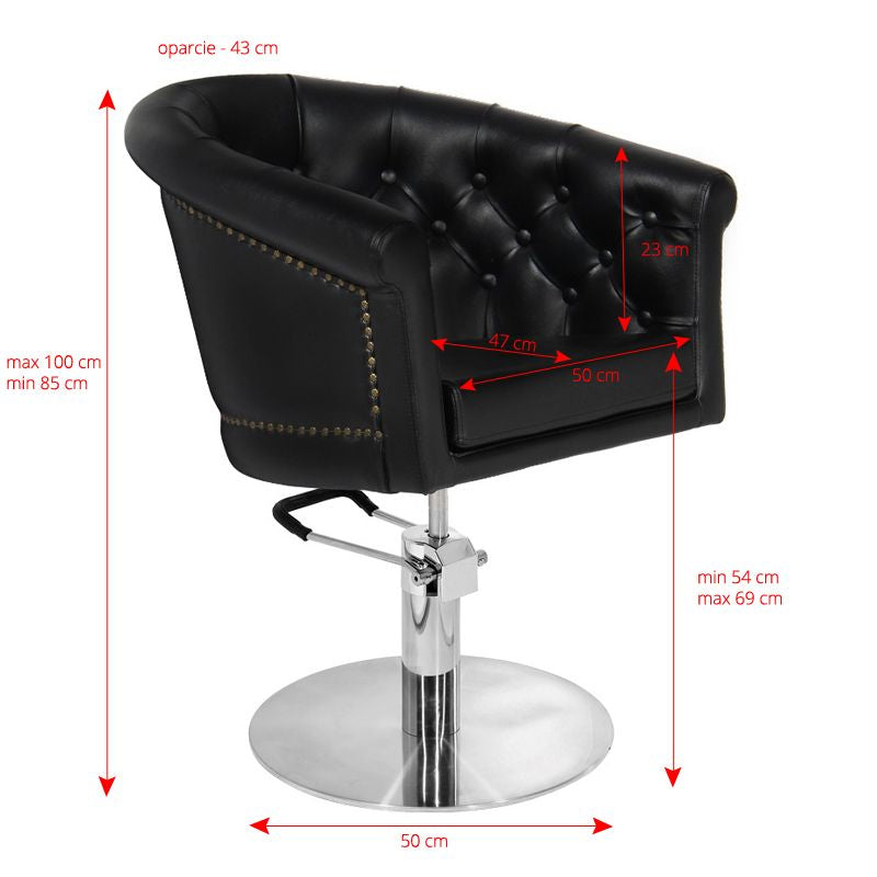 Sillón de peluquería Gabbiano London Negro - imagen 2