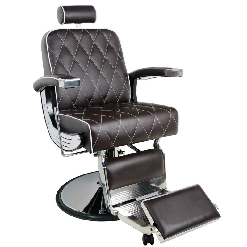 Sillón de Barberia Gabbiano Imperial Marrón