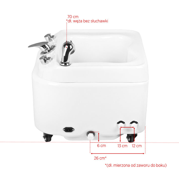 Pediluvio con Hidromasaje Azzurro A023 Blanco - imagen 9