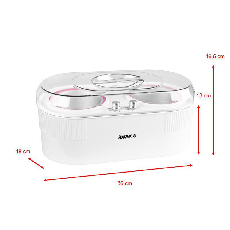 Calentador de Cera Olla iWax 2en1 400ml + 800ml 400W Blanco