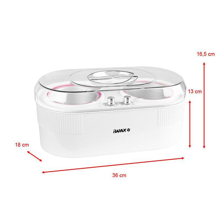 Calentador de Cera Olla iWax 2en1 400ml + 800ml 400W Blanco
