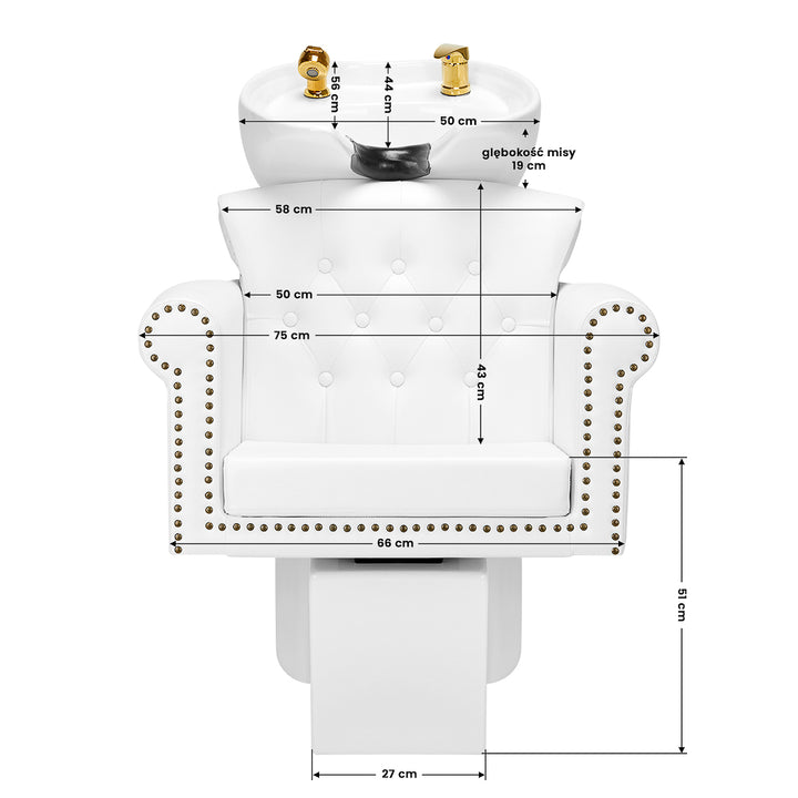 Lavacabezas Gabbiano Berlin Oro-Blanco 14