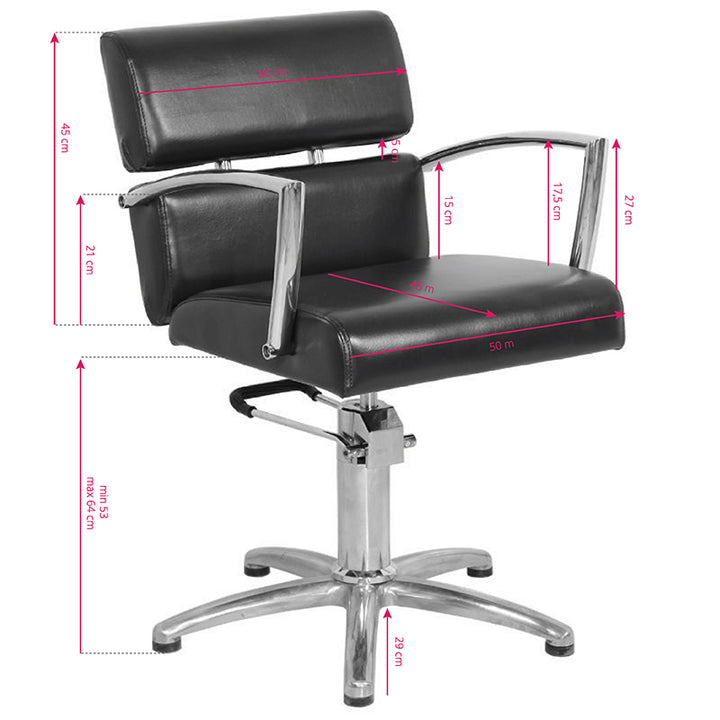 Sillón de peluquería Gabbiano Brussels Negro - imagen 4