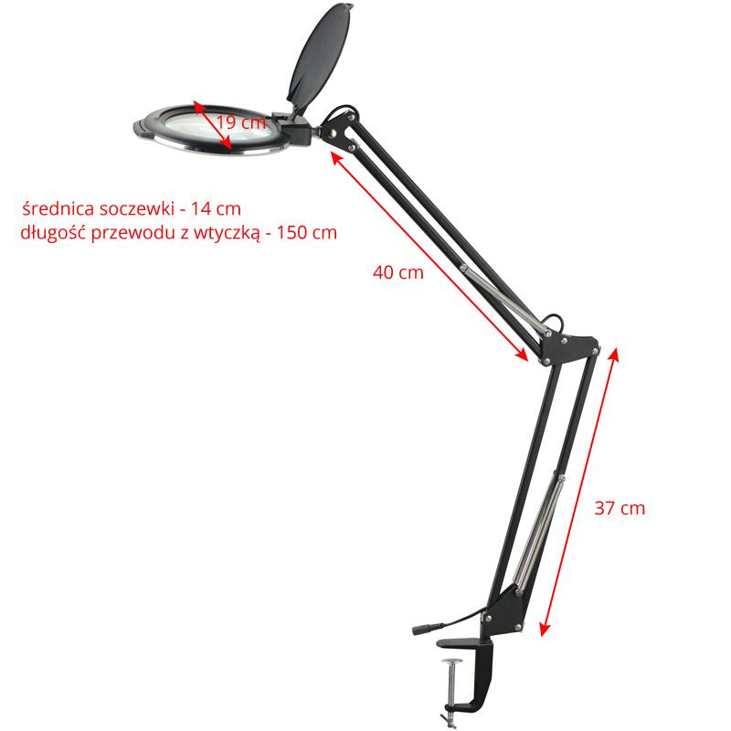 Lámpara lupa SMD LED Glow Moonlight 8013 5D de Mesa Negro 4