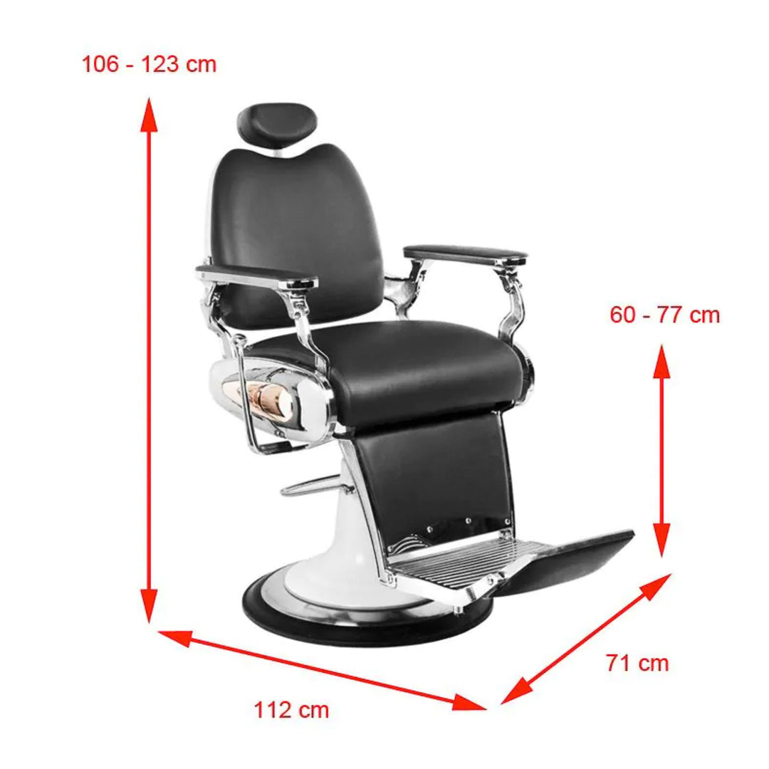 Sillón de Barberia Gabbiano Moto Style Negro - imagen 7