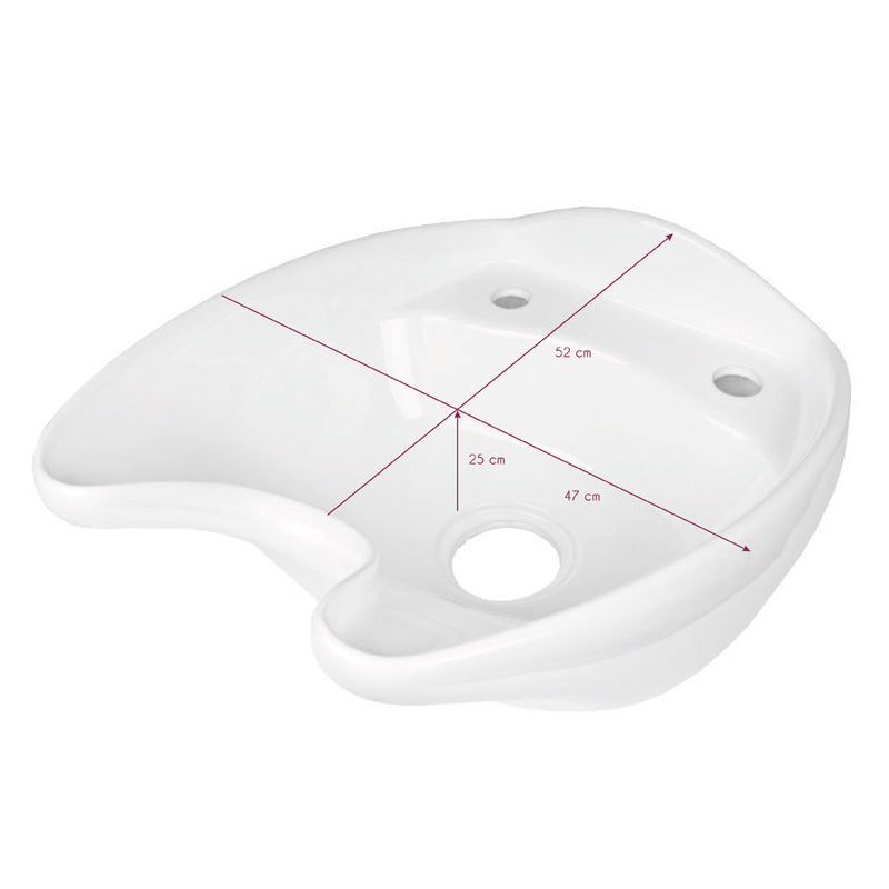 Lavabo Cerámico para Lavacabezas Gabbiano Blanco - imagen 4
