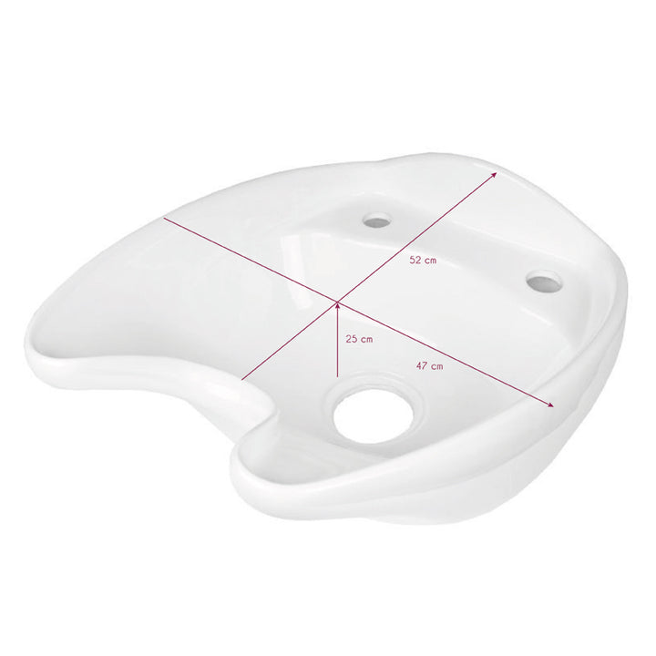 Lavabo Cerámico para Lavacabezas Gabbiano Blanco - imagen 4