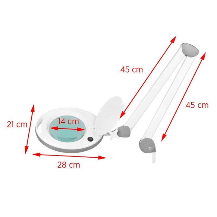 Lámpara lupa Elegante 6014 60 SMD LED 5D de Mesa Blanco 8