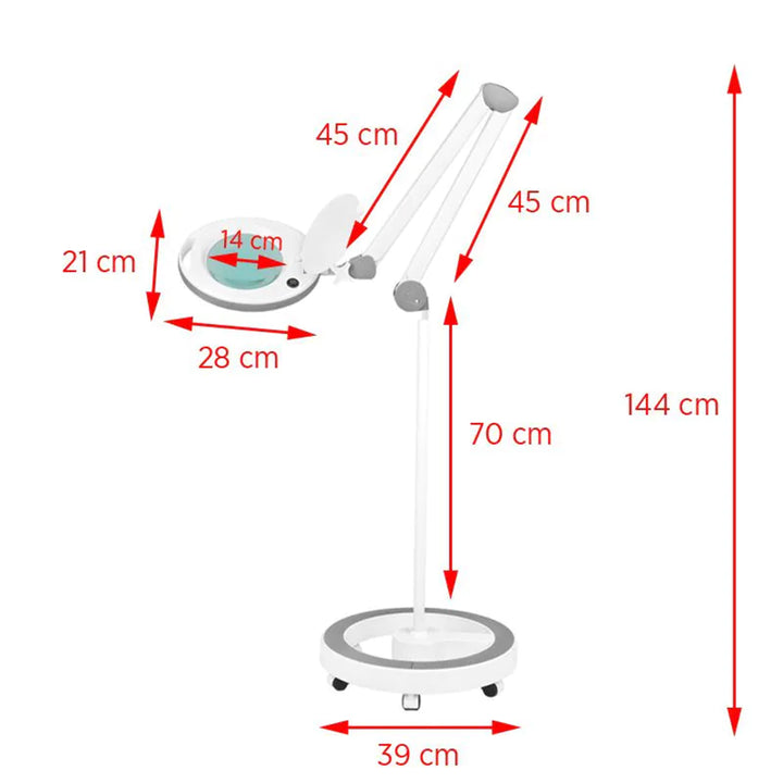 Lámpara con Soporte 60 SMD LED 5D Elegante 6014 Blanca