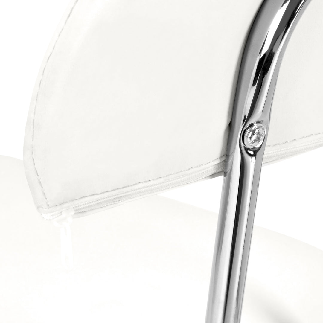 Taburete Ergonómico con Ruedas y Respaldo 6001 Blanco - imagen 5