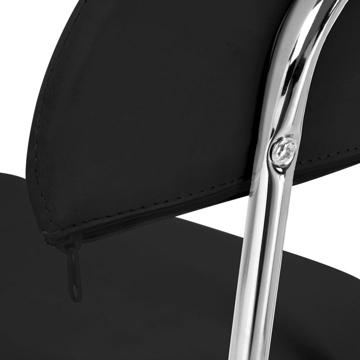 Taburete Ergonómico con Ruedas y Respaldo 6001 Negro - imagen 5