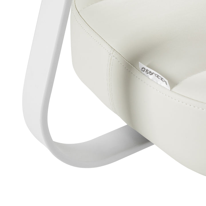 Taburete con Ruedas y Respaldo Azzurro 156F Bump-Up Blanco - imagen 6