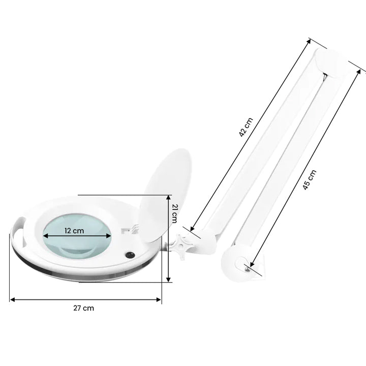 Lámpara Lupa LED 60 SMD 5D con Abrazadera Elegante 6027 Blanca - imagen 4