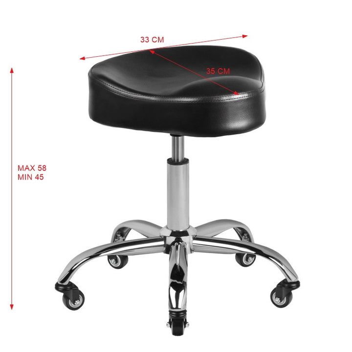 Taburete con Ruedas Gabbiano A450 Negro - imagen 4