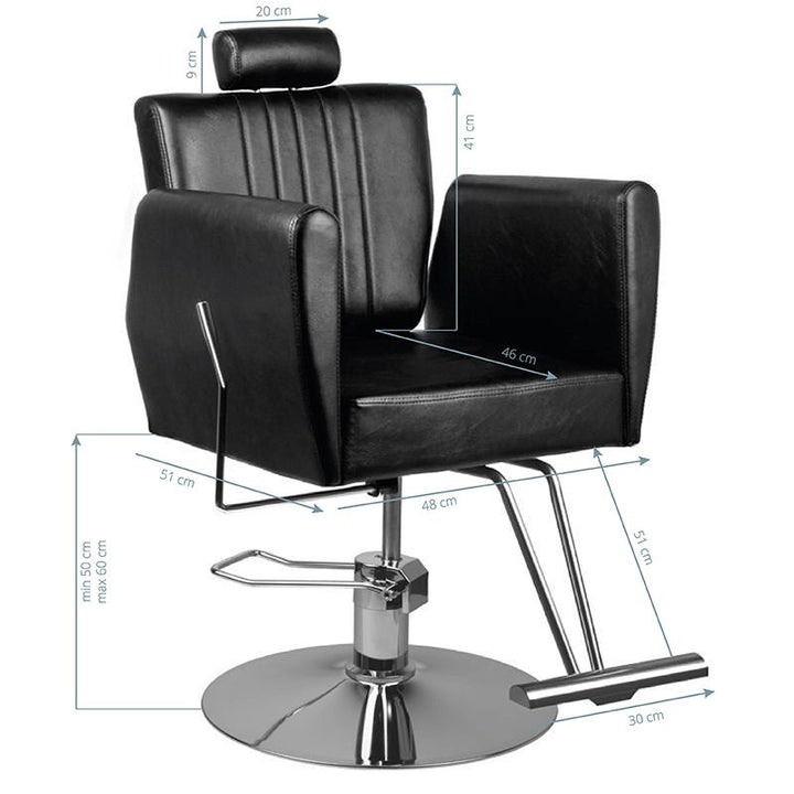 Sillón de peluquería Hair System 0-179 Negro 7