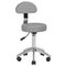 Taburete con Ruedas y Respaldo AM-304 Gris