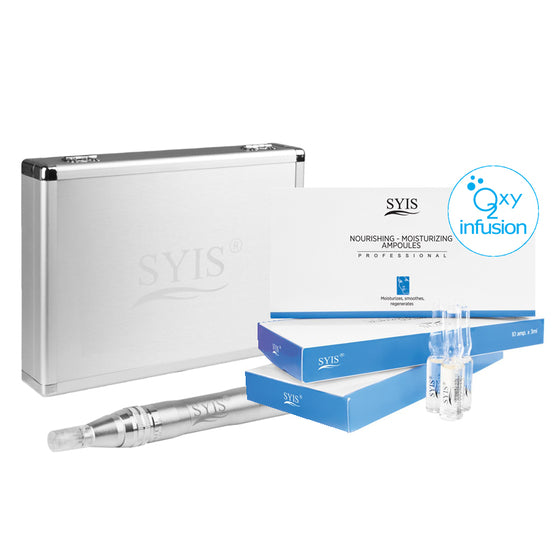 Microneedling Pen Syis 05 Plata con Cosméticos
