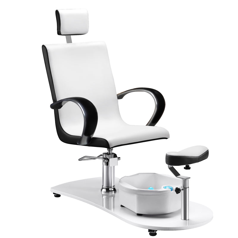 Sillón Pedicura Spa Hidráulico Masaje Blanco Negro 1