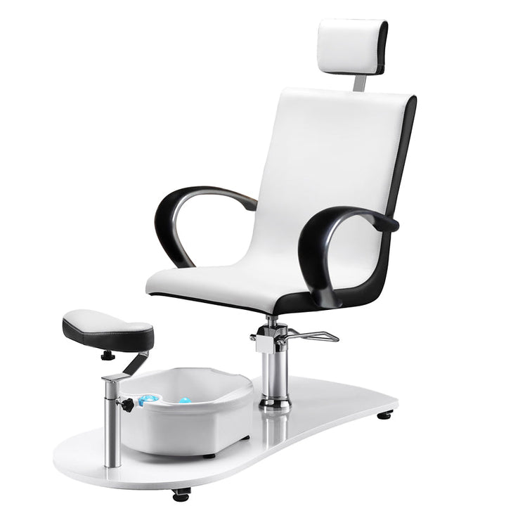 Sillón Pedicura Spa Hidráulico Masaje Blanco Negro 2