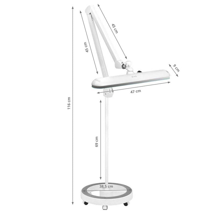 Lámpara LED con Trípode e Intensidad de Luz Ajustables Elegante 801L Blanca - imagen 9