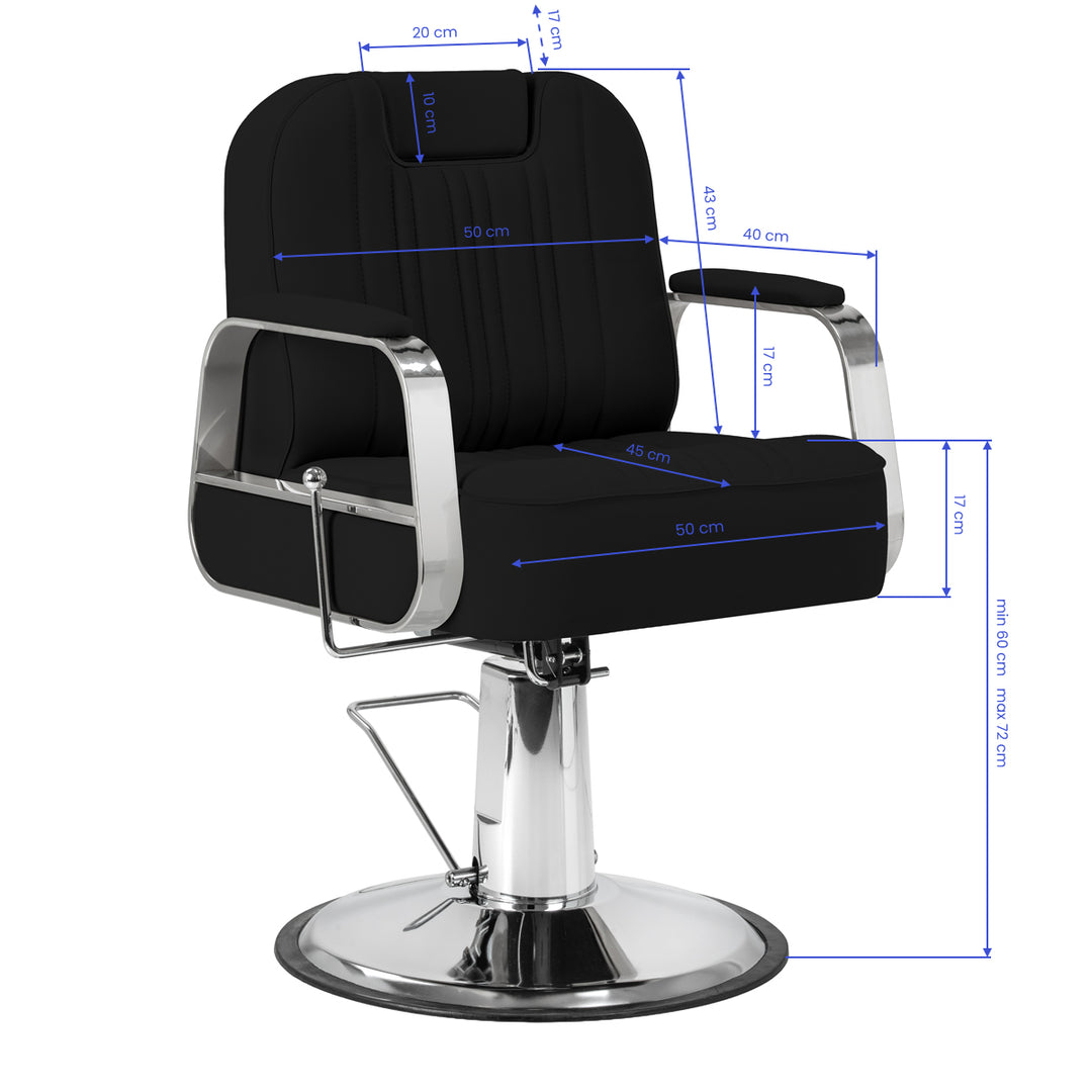 Sillón de Barberia Gabbiano Rufo Negro - imagen 12
