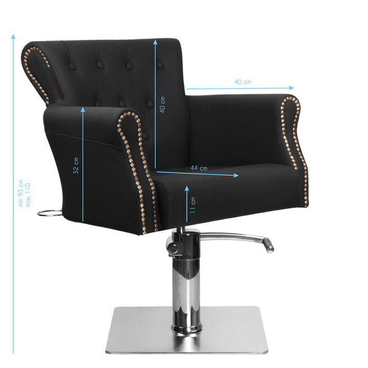 Sillón de peluquería Hair System Ber 8541 Negro 7