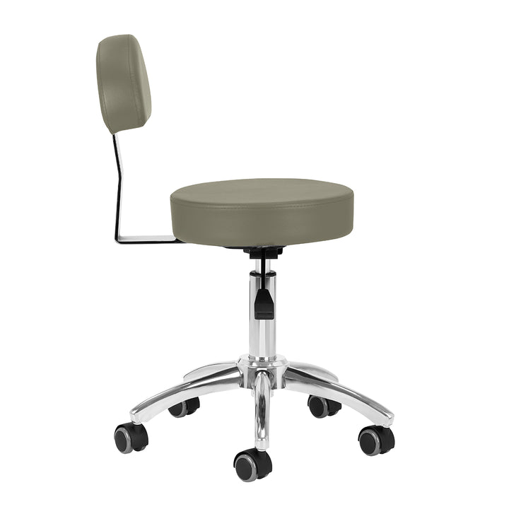 Taburete con Ruedas y Respaldo AM-304 Gris - imagen 2