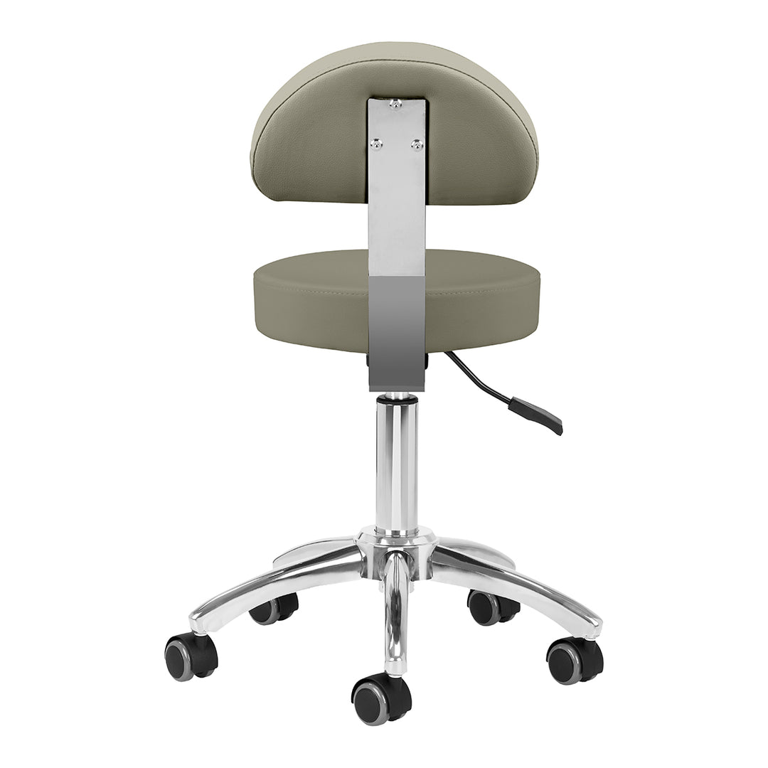 Taburete con Ruedas y Respaldo AM-304 Gris - imagen 4