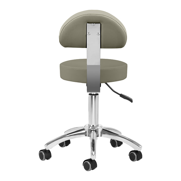 Taburete con Ruedas y Respaldo AM-304 Gris - imagen 4