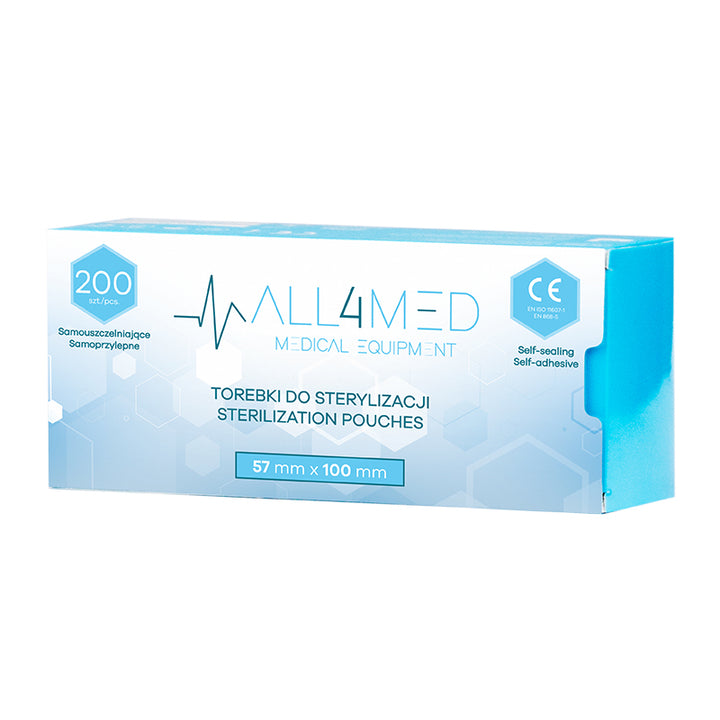 Bolsas de Esterilización para Autoclave All4Med 57 × 105 mm – 200 Unidades 2